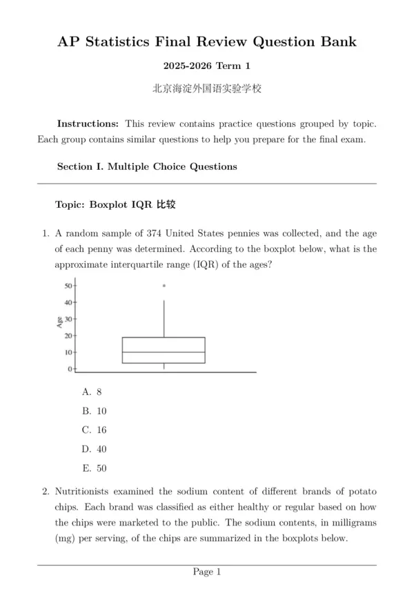 Featured image of post Note Update: AP Statistics Final Review: Data Description, Relationships, Probability, and Sampling Distributions