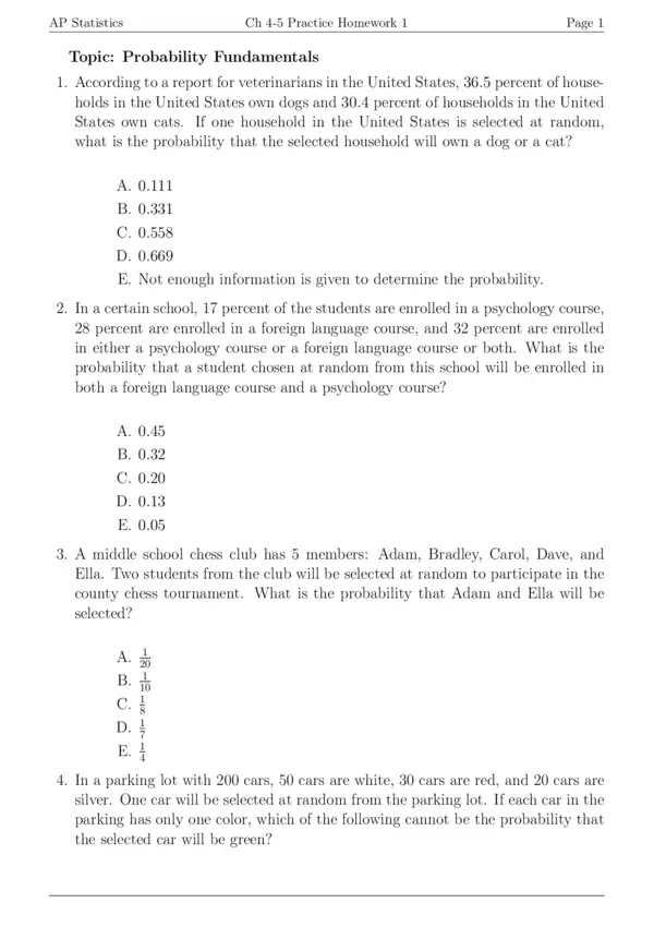 Featured image of post Note Update: Probability Fundamentals and Conditional Probability Practice