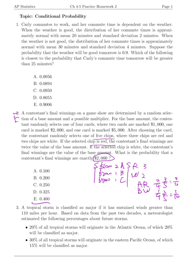 Featured image of post Note Update: Conditional Probability and Independent Events Practice